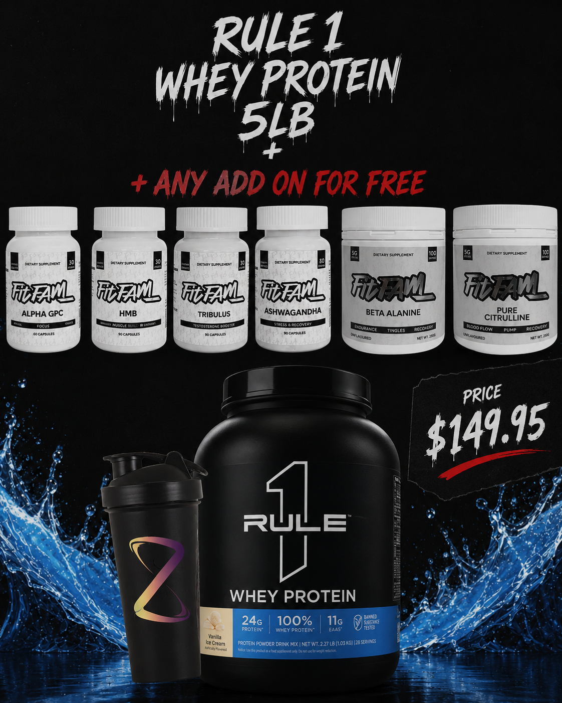 PRICE DROP DEAL Rule 1 Whey + Free Add on