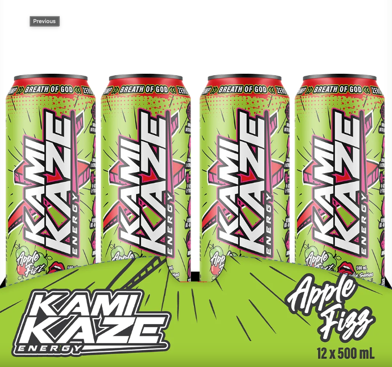 Kamikaze Energy Cans 12 PACK